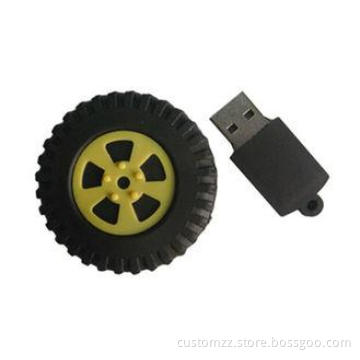 Large Capacity Custom USB Flash Drives Black Wheel Style 3